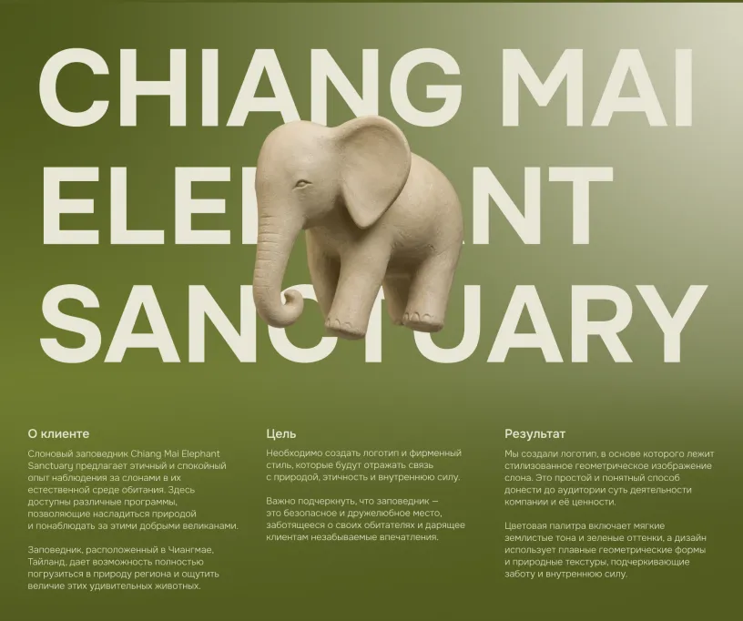Chiang Mai Elephant Sanctuary — Фирменный стиль, слайд 01