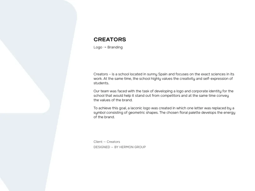 Creators — Brand identity, slide 2