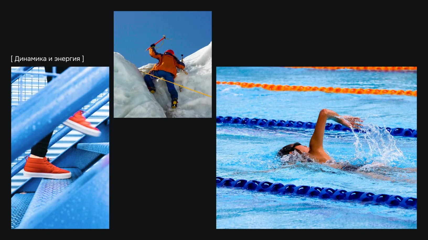 A moodboard with color combinations for a brand