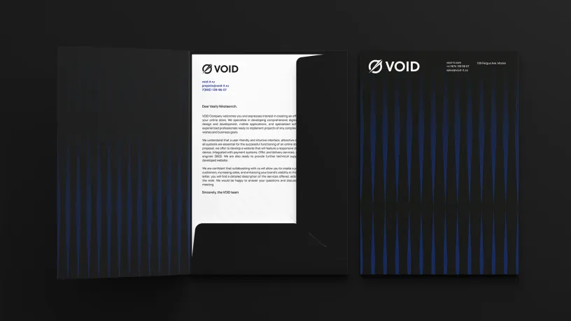 VOID — Brand identity, slide 9